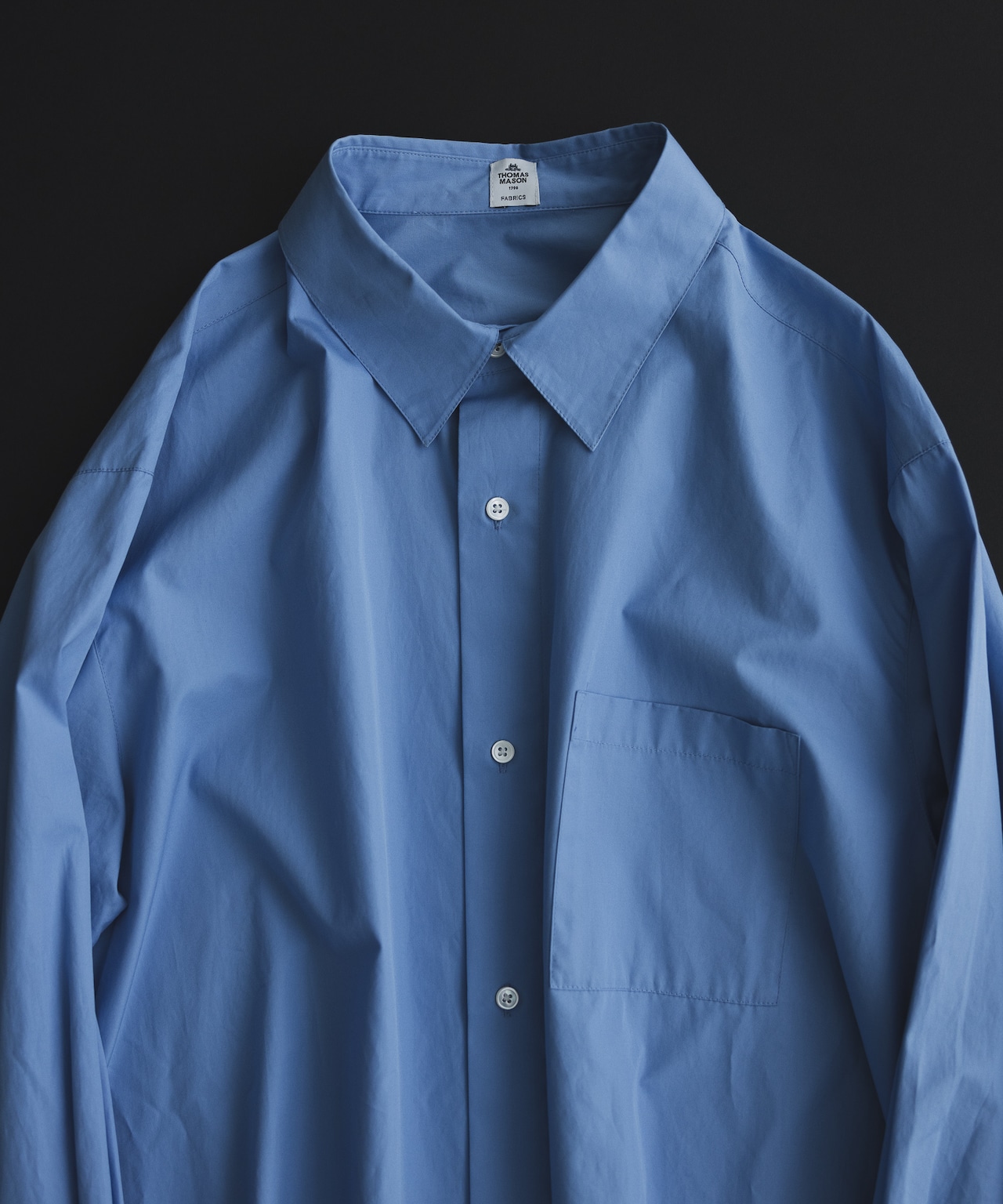 【THOMAS MASON】loose basic oversize shirt〈 Blue 〉