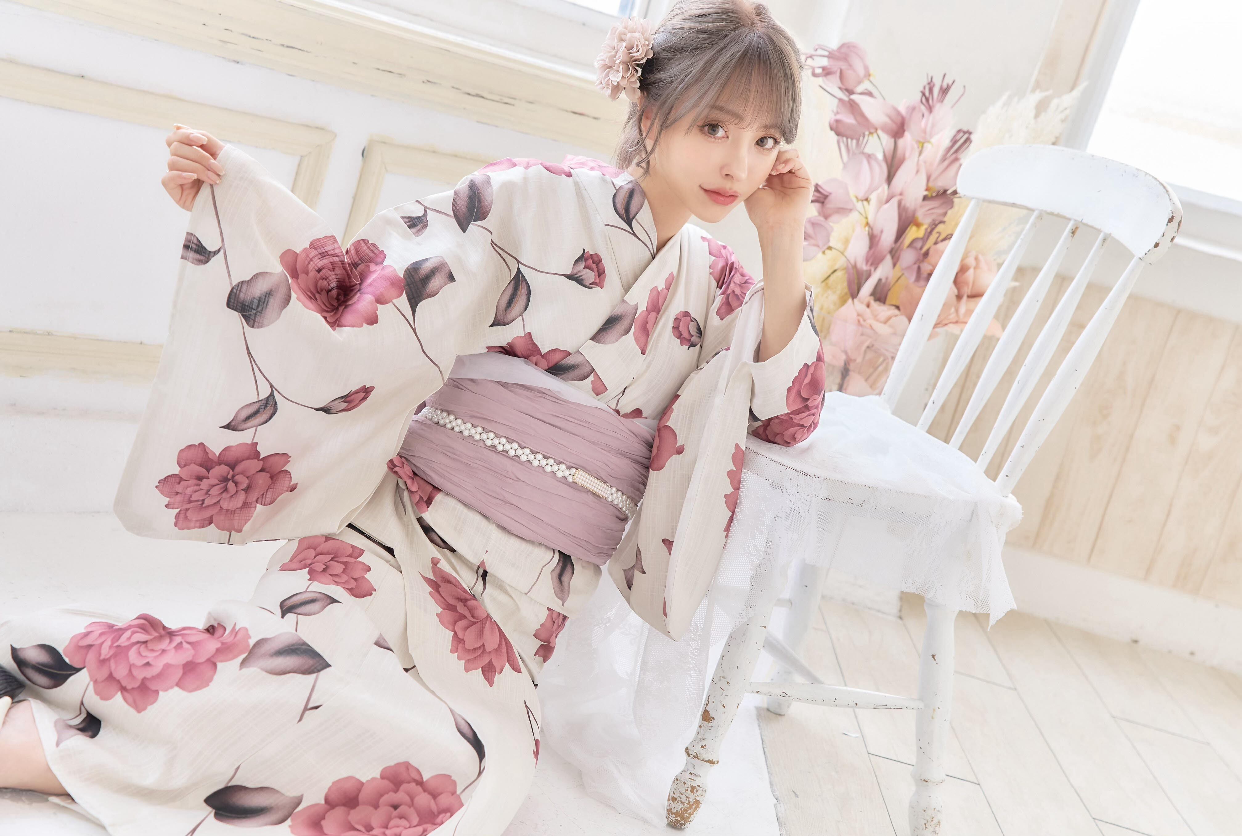 ダリア柄浴衣セット ダリア柄浴衣セット[tu1496] | レディースファッション通販の