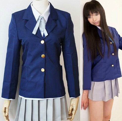 DK2400 コスプレ衣装　 けいおん!(K-ON!) 　秋山 澪（あきやま みお） 制服4点セット　 コスチューム K2400 けいおん!(K-ON!) 秋山 澪（あきやま みお） 制服4点セット 風