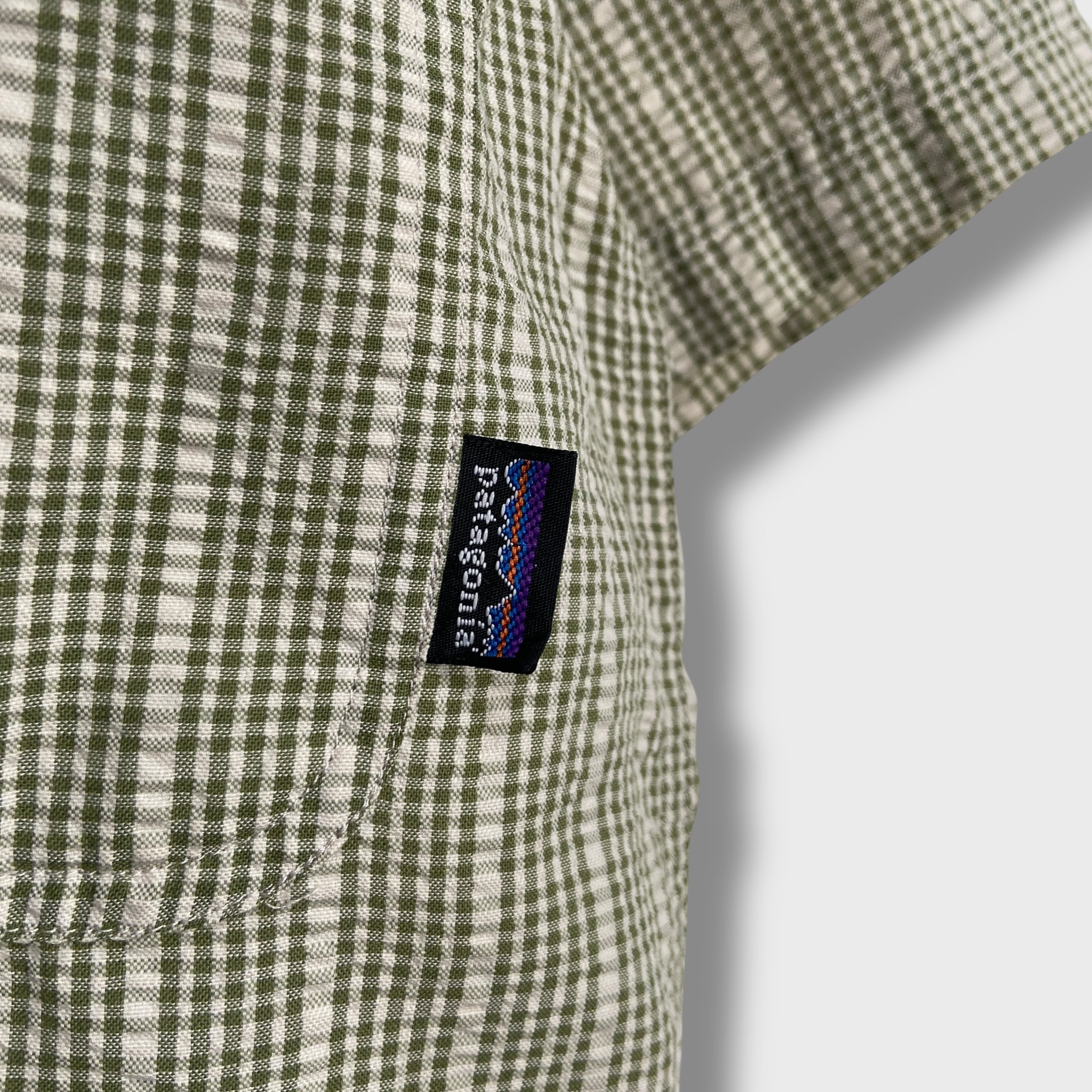 90s Patagonia パタゴニア チェック柄半袖シャツ S 香港製 緑 | 古着屋 Uan