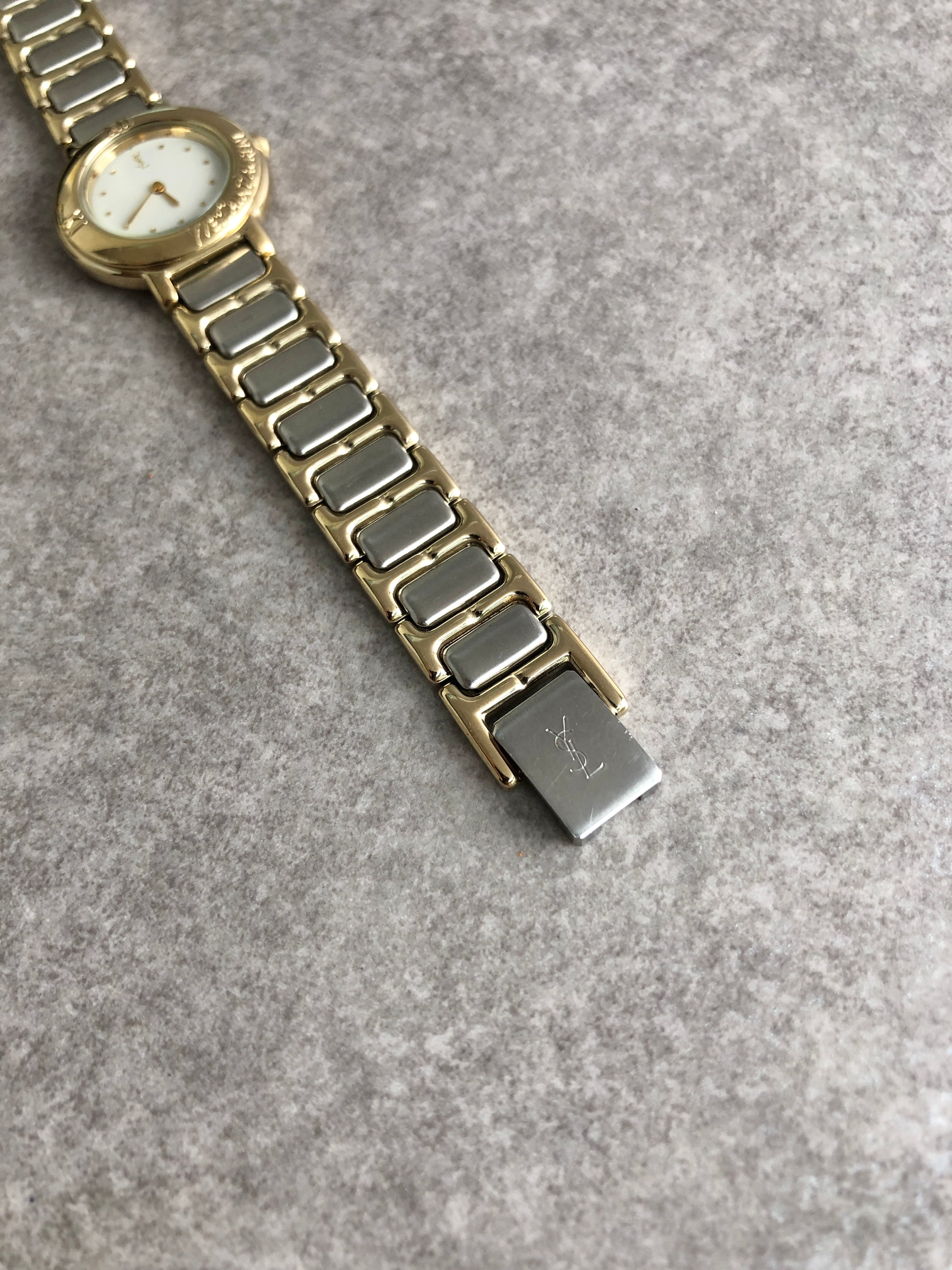 Yves Saint Laurent イヴ・サンローラン 腕時計 ゴールド ステンレス