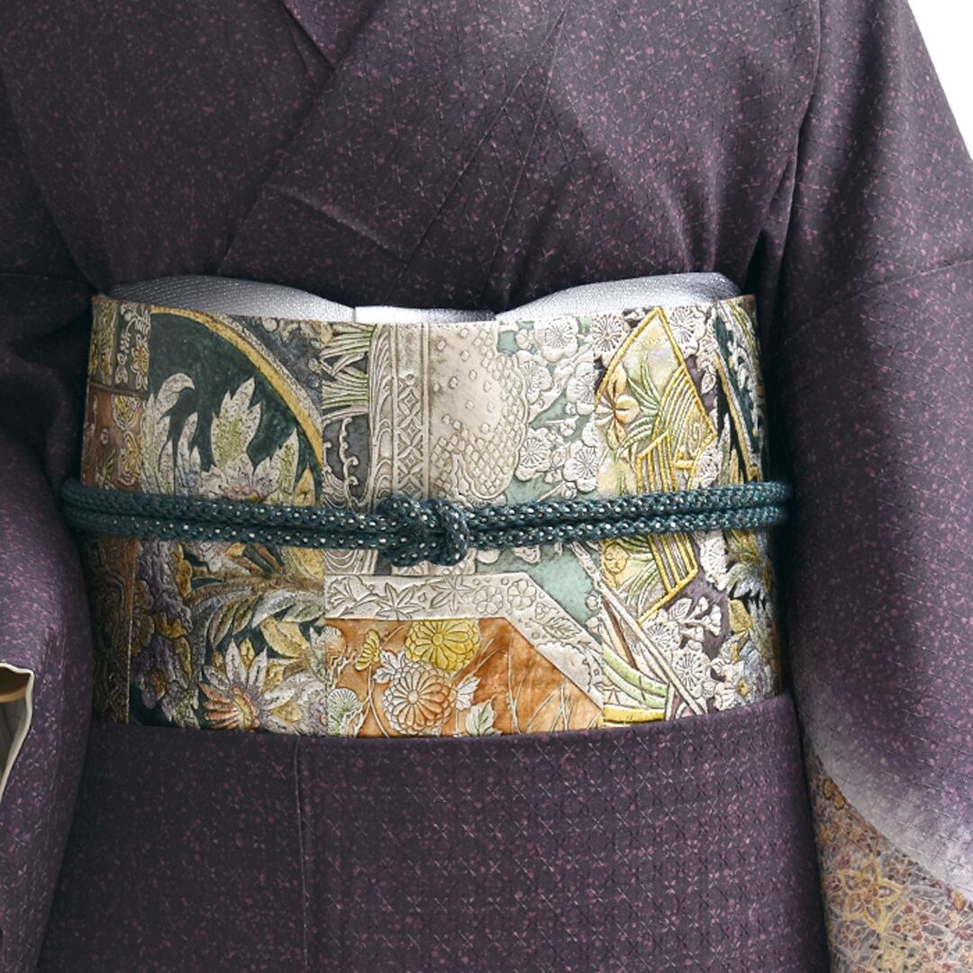袋帯]本金唐革 名門 織匠川島 謹製 本革 正絹 日本製(商品番号