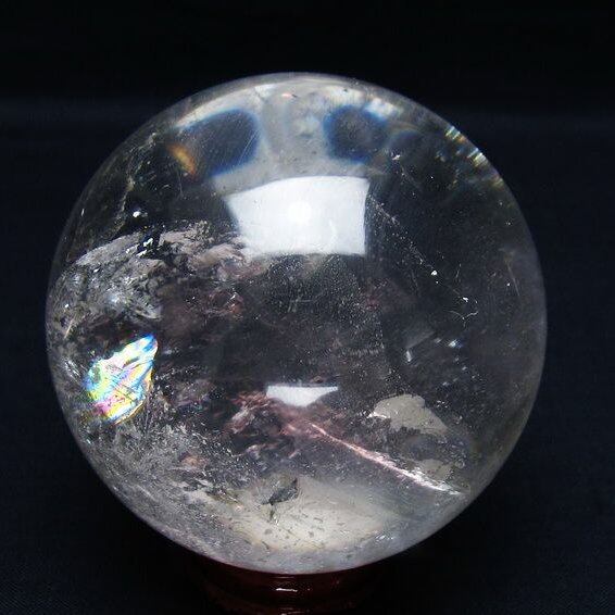 水晶 丸玉 74mm スフィア 置物 水晶玉 一点物 151-9072