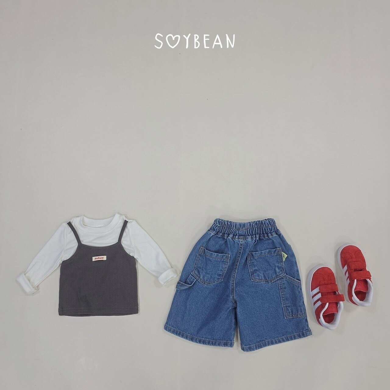 韓国子供服 / 26Autumn / soybean / ツイン レイヤードTシャツ / キッズ服 / 秋服 *XS~XL*