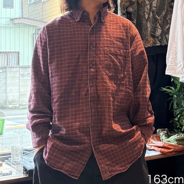 【90's】LAND’S END   ヘビーネルシャツ　L