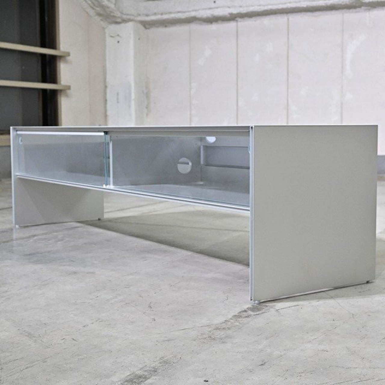 ★ Cassina「AIR FRAME 3011」シアターボード デヴィッド・チッパーフィールド ガラス TVボード テレビ オフィス カッシーナ エアフレーム