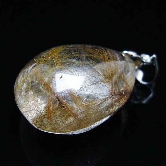 プラチナルチルクォーツ ペンダント 一点物 メール便可 [M便 1/20] 112-13138