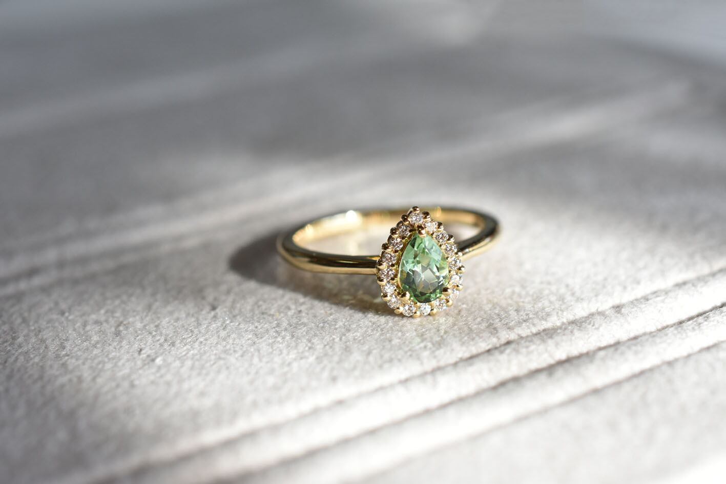 ミントカラートルマリン リング 0.4ct / K18YG | Merak jewelry shop