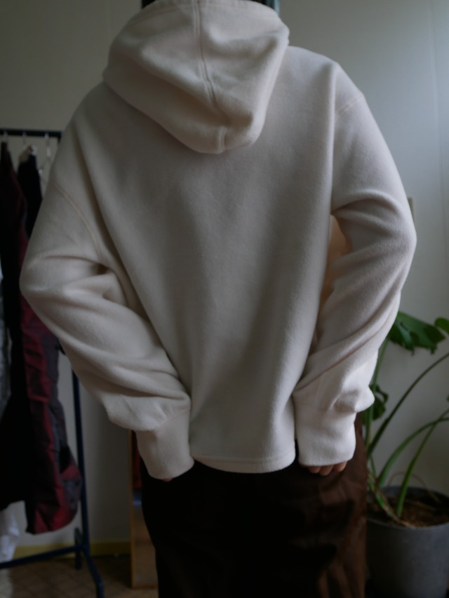 Fleece High-Neck Hooded Pullover