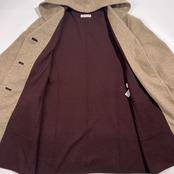 カシミヤ100% WHAOS ワオス フーデッド コート 40 /ベージュ系 レディース