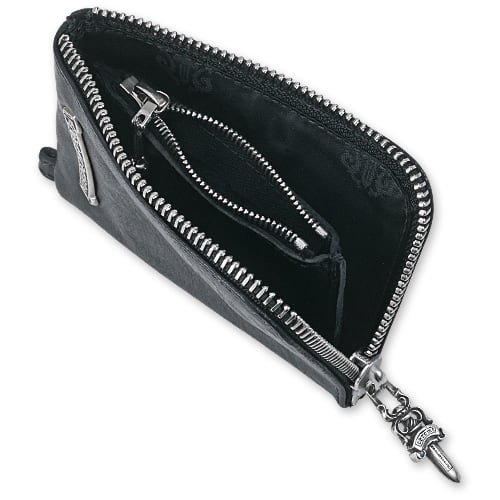 新品】 きらし クロムハーツ TINY ZIP クロスパッチレザーダガー 新品】 きらし クロムハーツ TINY ZIP クロスパッチレザーダガー