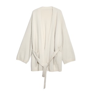 Velvet french lazy lace-up coat【H00042】