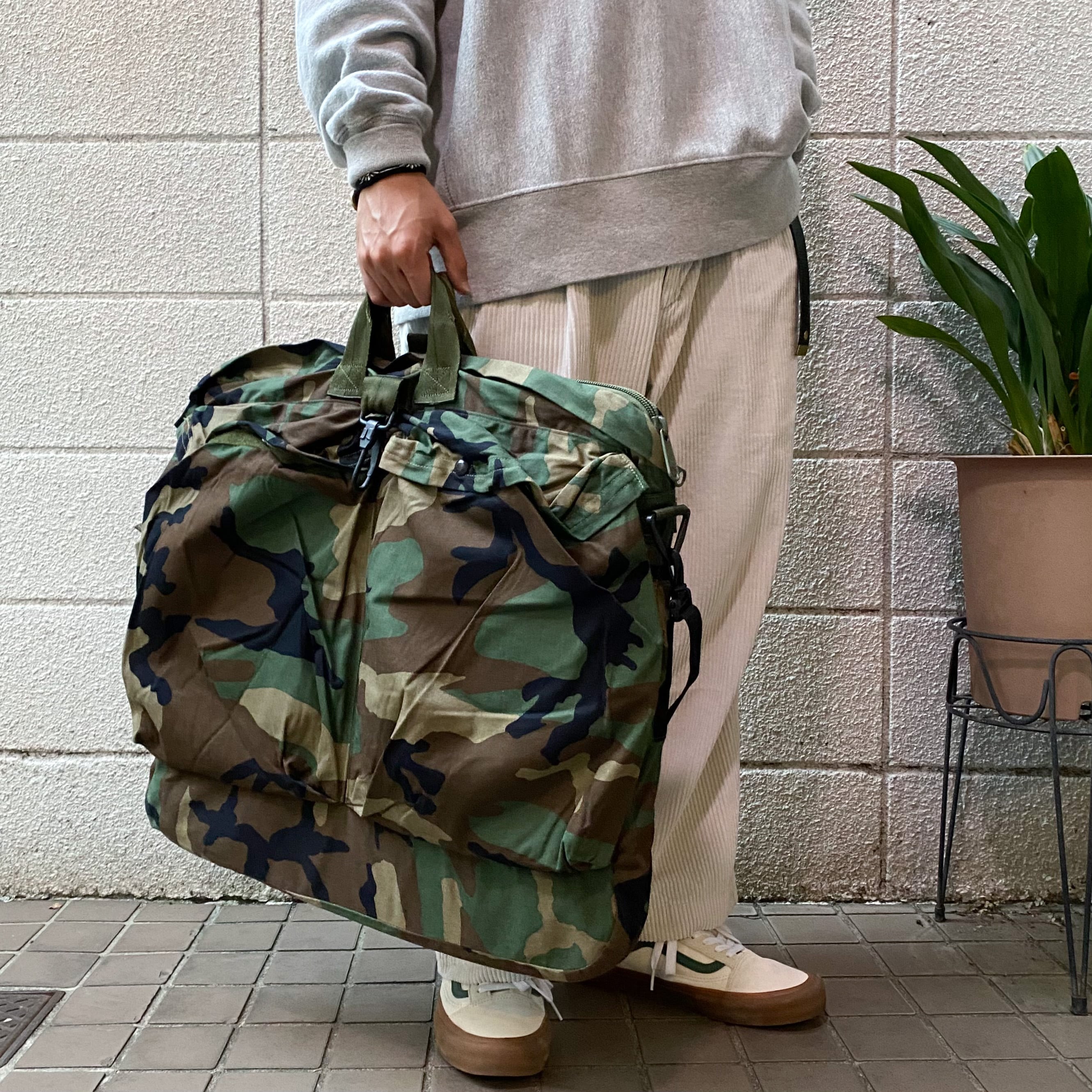 DEADSTOCK 90's US Army HGU-56/P Helmet Bag Woodland Camo / デッド