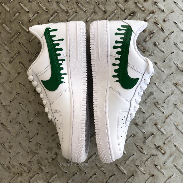カスタムシューズ Green Drip グリーン ドリップ スニーカーカスタムショップ Stone1custom