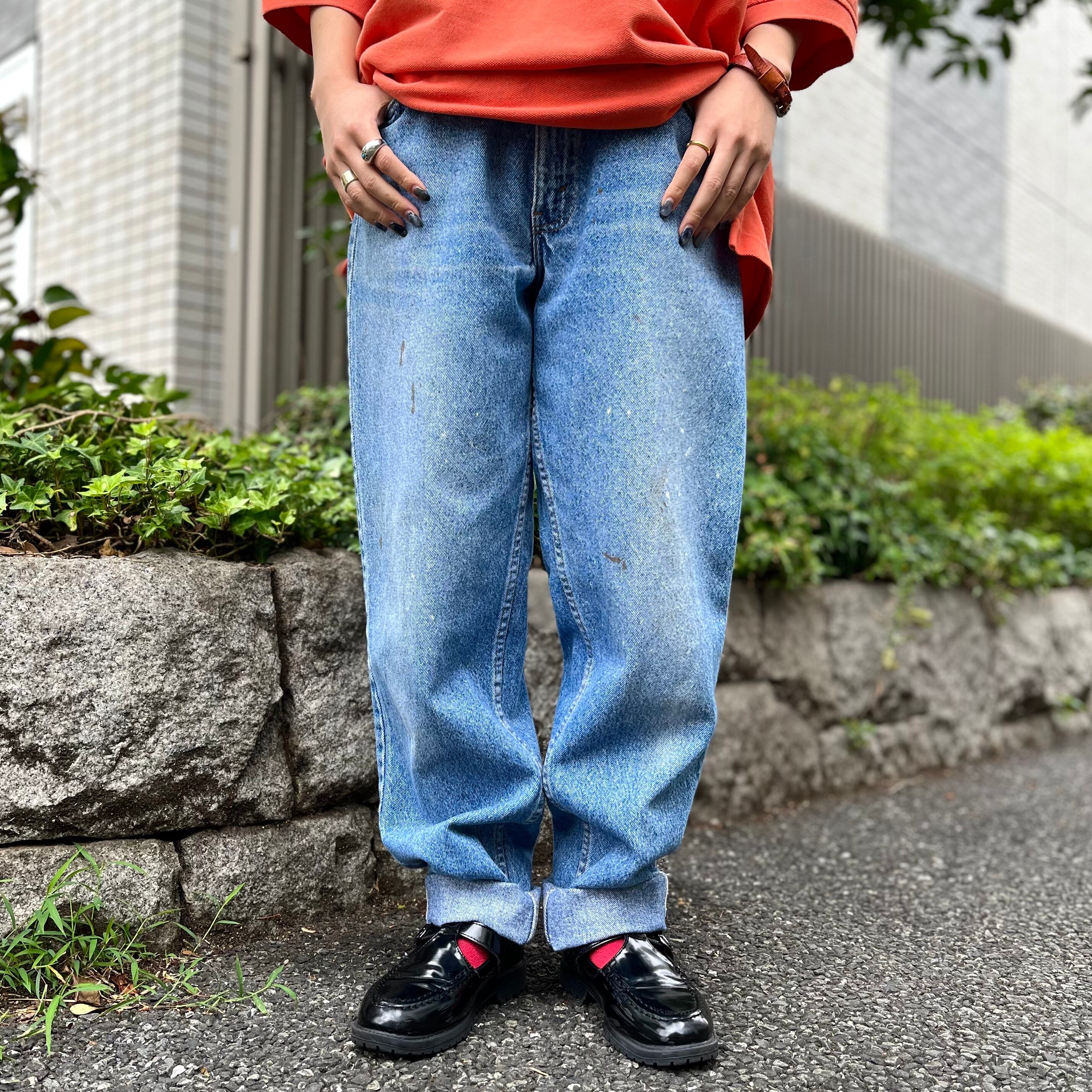 90年代 USA製 size : W33×L32【 Levi's 】リーバイス バギーデニムパンツ デニムパンツ 青 ペンキ飛び 雰囲気系 古着  古着屋 高円寺 ビンテージ | Slat_Albatross_Isla_Vintage powered by BASE