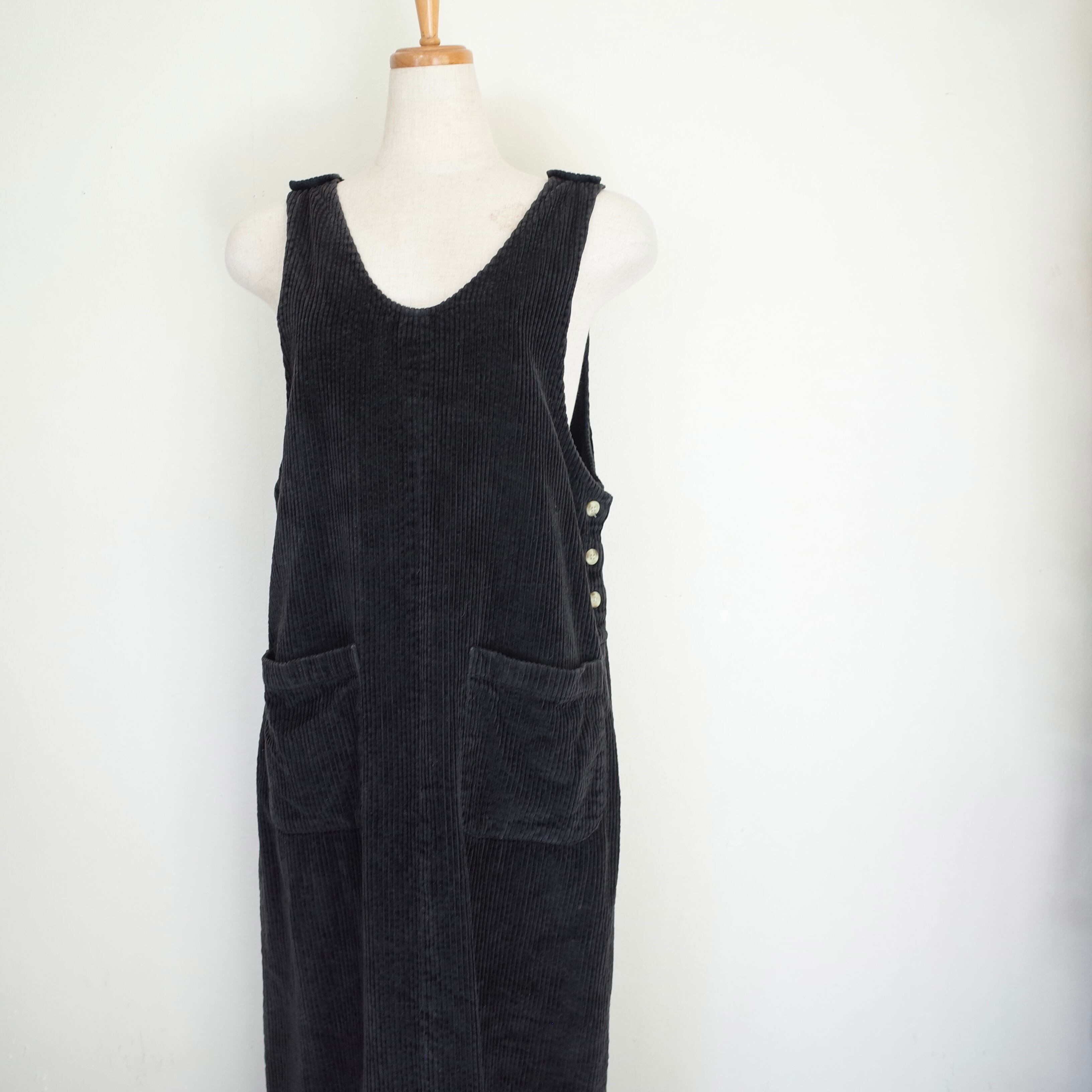 Corduroy long jumper skirt