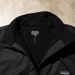 極美品 XL 08年 オールブラック Shelled Synchilla Jacket Patagonia シェルドシンチラ ジャケット パタゴニア 黒