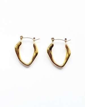 Design hoop pierce -Gold-【アレルギー対応】