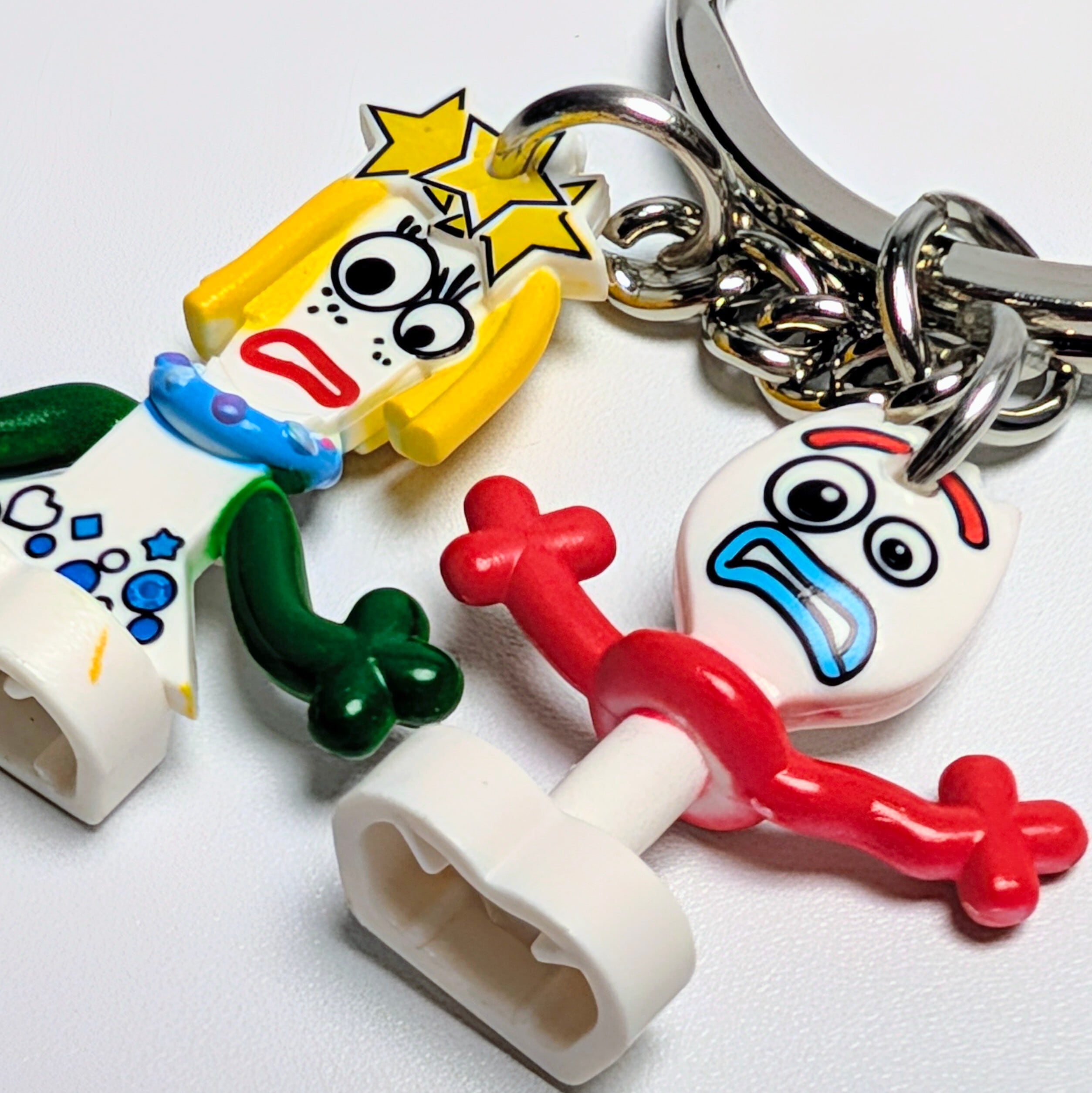 ★ブロックフィギュアキーホルダー★【トイ・ストーリー TOY STORY】フォーキー ♡ カレン・ビバリー / トイストーリー〚アメリカン雑貨 アメトイ〛