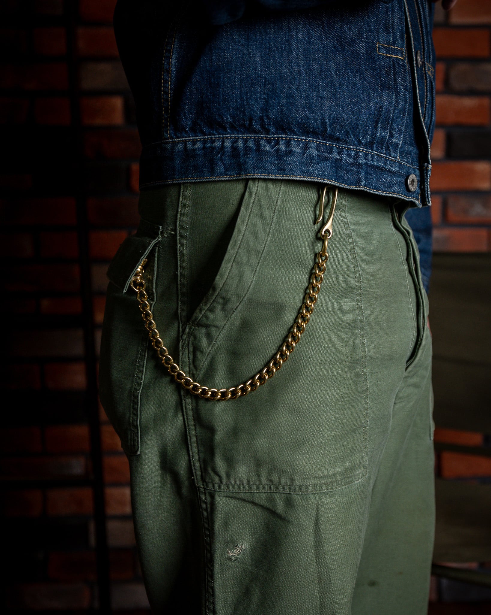Additive and Line】Wallet Chain Brass Curb Chain WCH-008 新品
