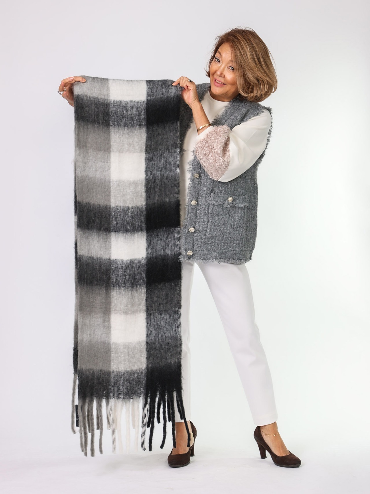 BRAHMIN(ブロックチェックストール)