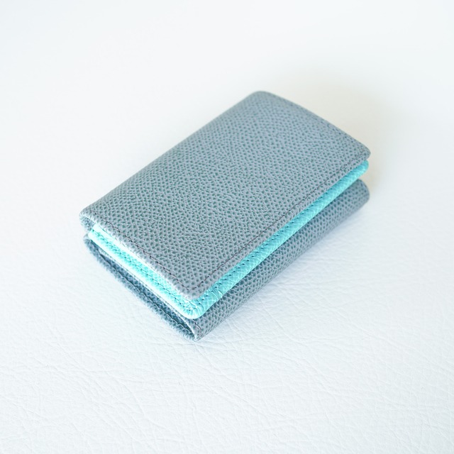 Mini wallet　パウダーブルー×フェアリーブルー