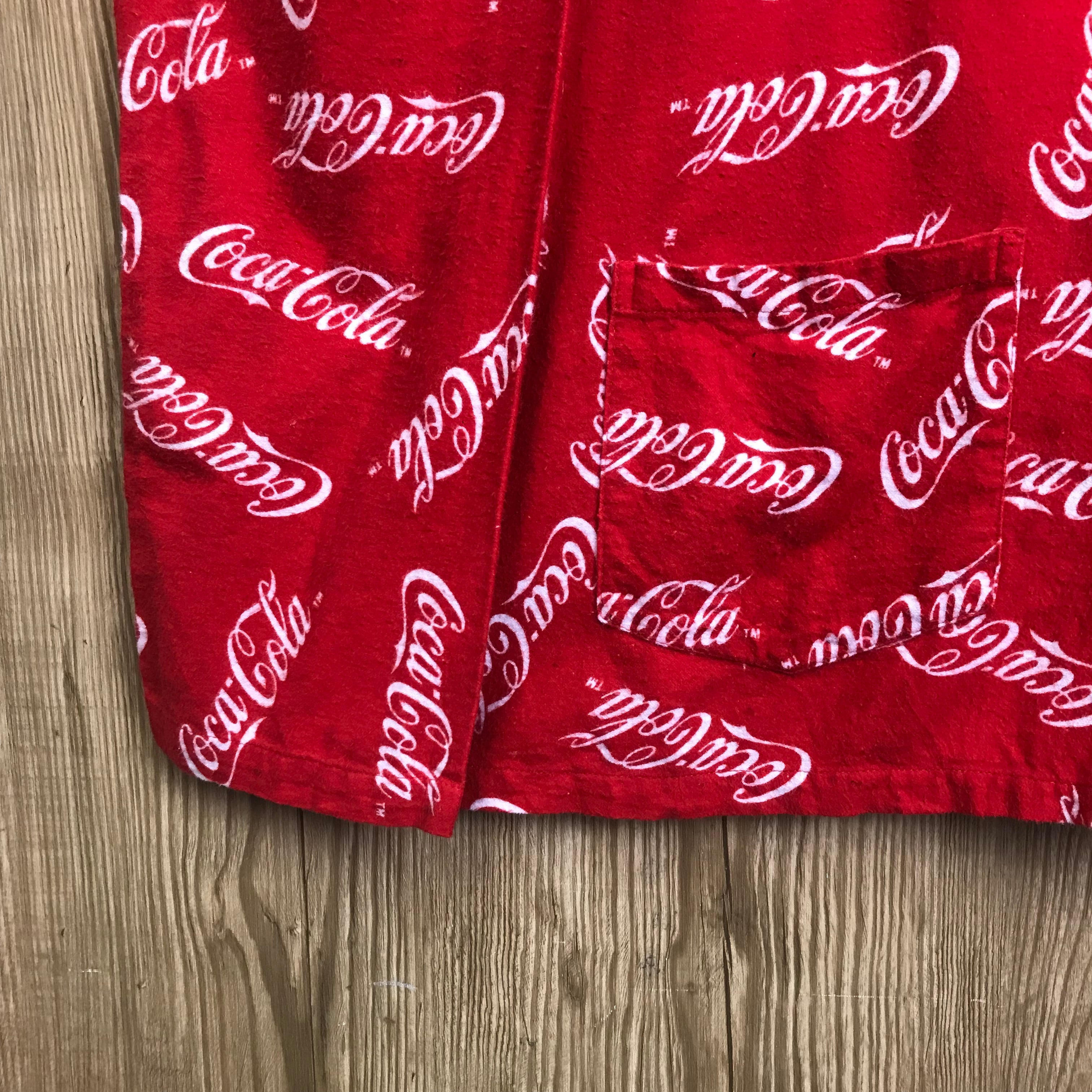 ☆COCA-COLA コカ・コーラ マルチ 総柄 プリントネル