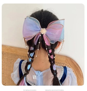 ビーズリボン ヘアピン