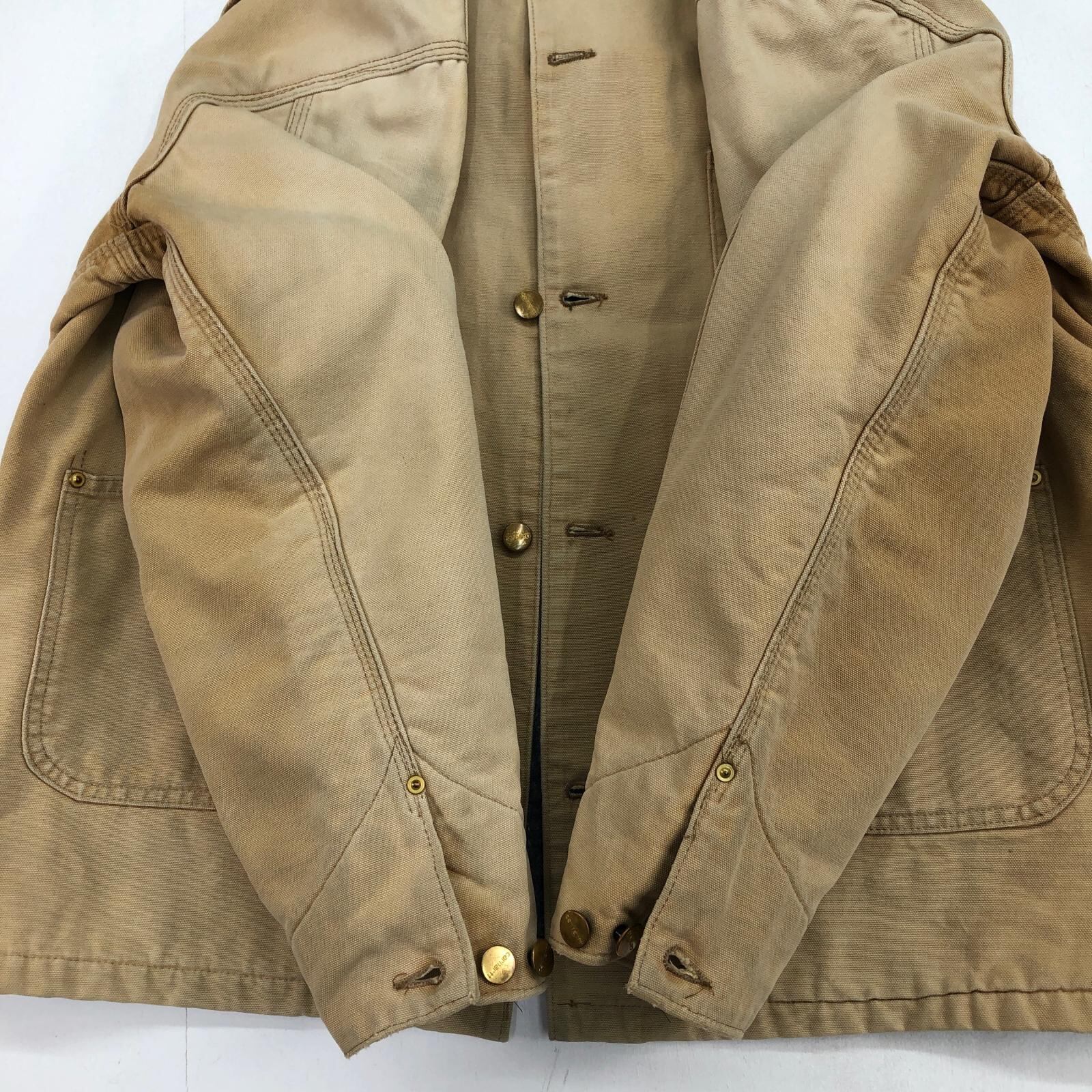 Carhartt カバーオール 希少 ブランケット無 ダック　USA製 44 CARHARTT カーハート 80〜90年代 USA製 ミシガンチョアコート ダック地