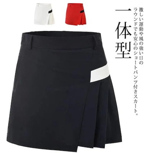 激安 ゴルフウェア レディース ゴルフスカート スカート インナーパンツ付き インナーパンツ一体型 ゴルフ スカート ストレッチ スカート ゴルフ女子 大人 スポーツウェア ミニスカート 運動 ランニ