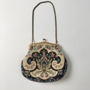 80s 西ドイツ製 ユーロヴィンテージ　アンティーク柄　がま口　ユーロ