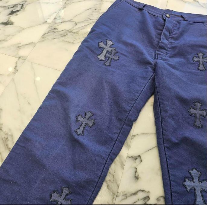 CHROME HEARTS クロムハーツ VNTG Cross Quilting Patch French Work