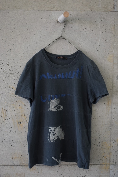 Fictional Band T-Shirt with Horizontal Stripe Panel Detail