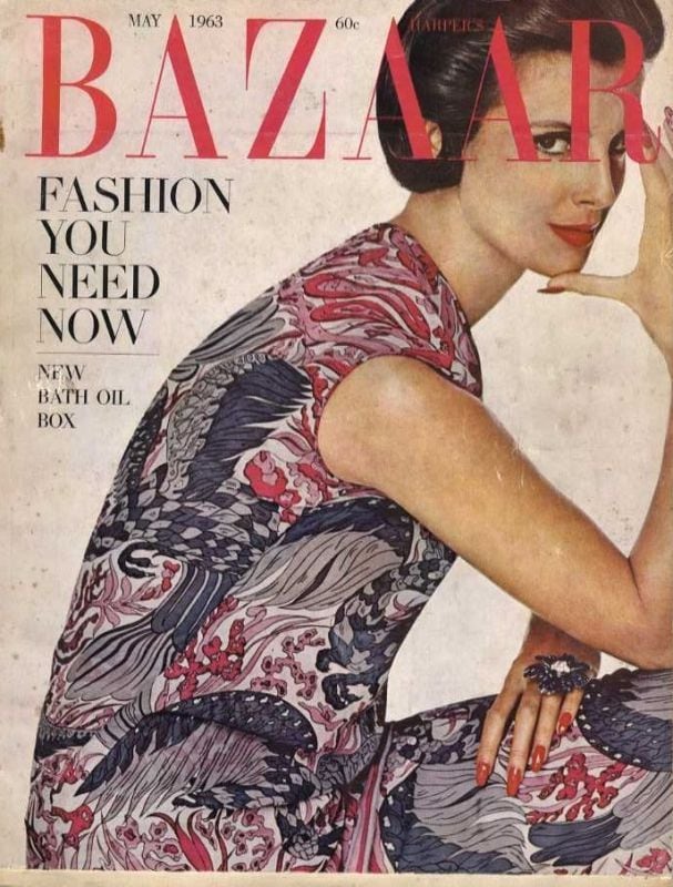 HARPER’S BAZAAR　ハーパーズ・バザー　1963年　ヴィンテージ雑誌 ハーパーズ バザー US 1963 年 7 月号 ヴィンテージ レア レトロ