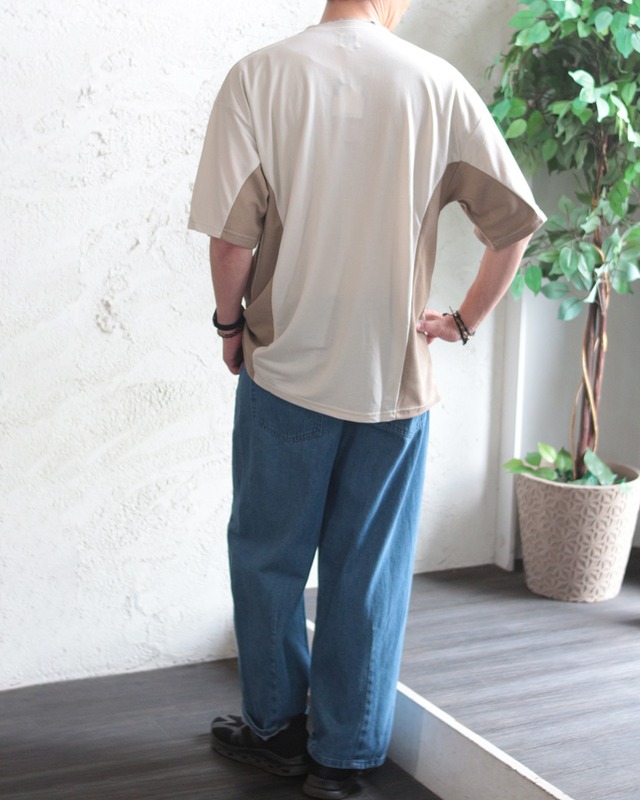 【Revo.】接触冷感 ワッフル切替SS Tee　(260627)