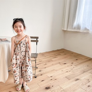 《取寄》 お花サロペットパンツ （全２色） ADBB 韓国子供服 オールインワン