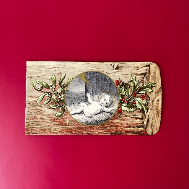 丸太型クリスマス・ホーリーカード HOLY CARD / vp0281