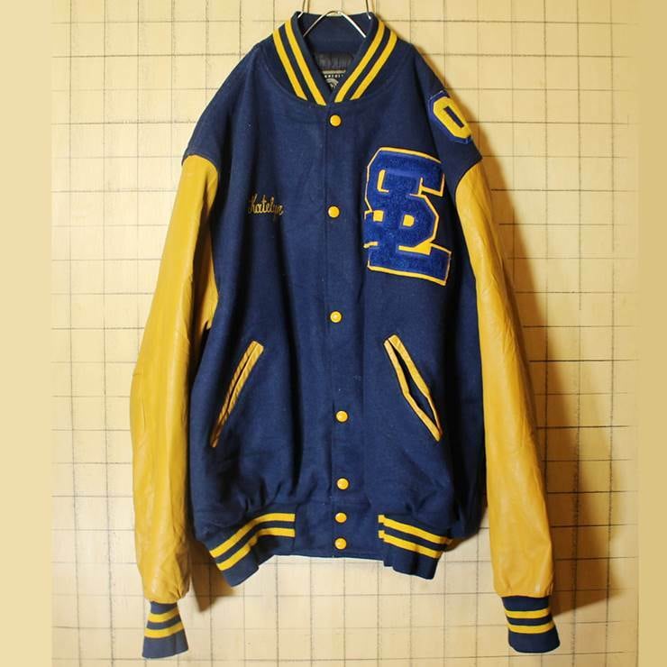 【アメリカ製】90s Holloway プルオーバー スタジャン ブルー XXL