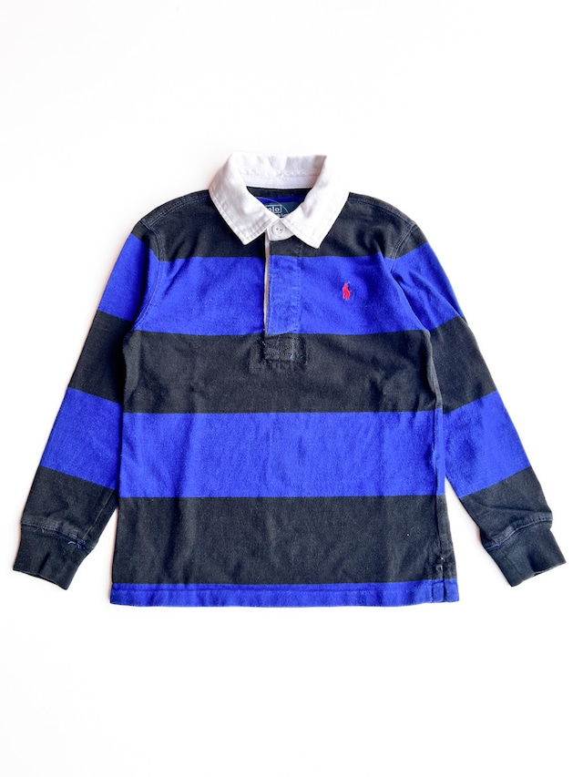 【115cm】VINTAGE 90's ラルフローレン ラガーシャツ【10409】※