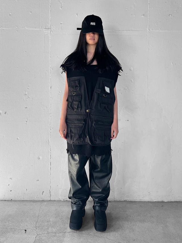 "再構築" Grange Knit×Vintage Fisher Docking Gilet