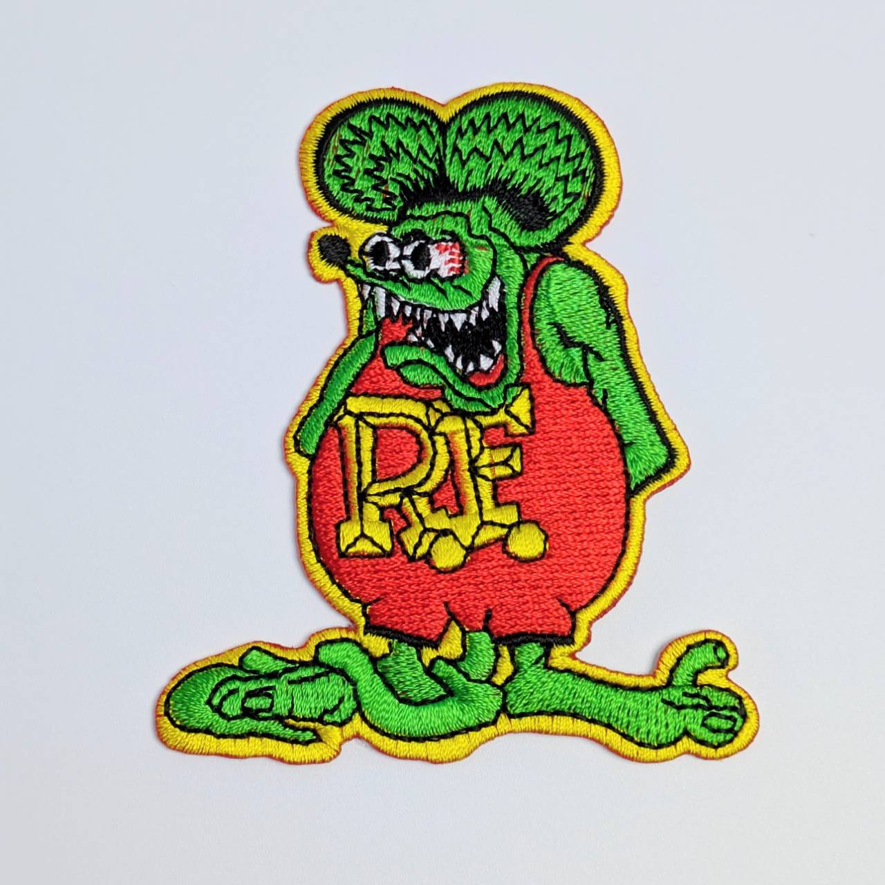 送料無料！ ★刺繍アイロンワッペン★ 【 Rat Fink ( ラットフィンク )】 〚アメリカン雑貨 アメトイ〛