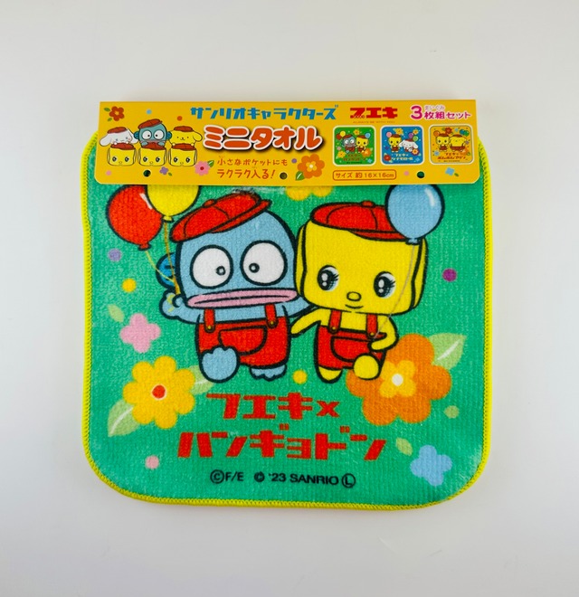 フエキ×サンリオキャラクターズ　ミニタオル3枚セット