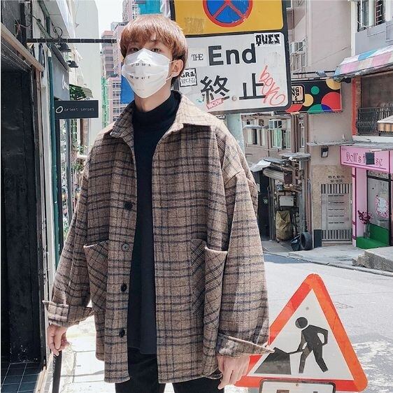 全2色 シャツ チェック オーバーサイズ ビッグシルエット