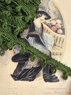 フランスVintage トリム グリーン 25mm カルトナージュ デコレーション材 ヴィンテージトリム