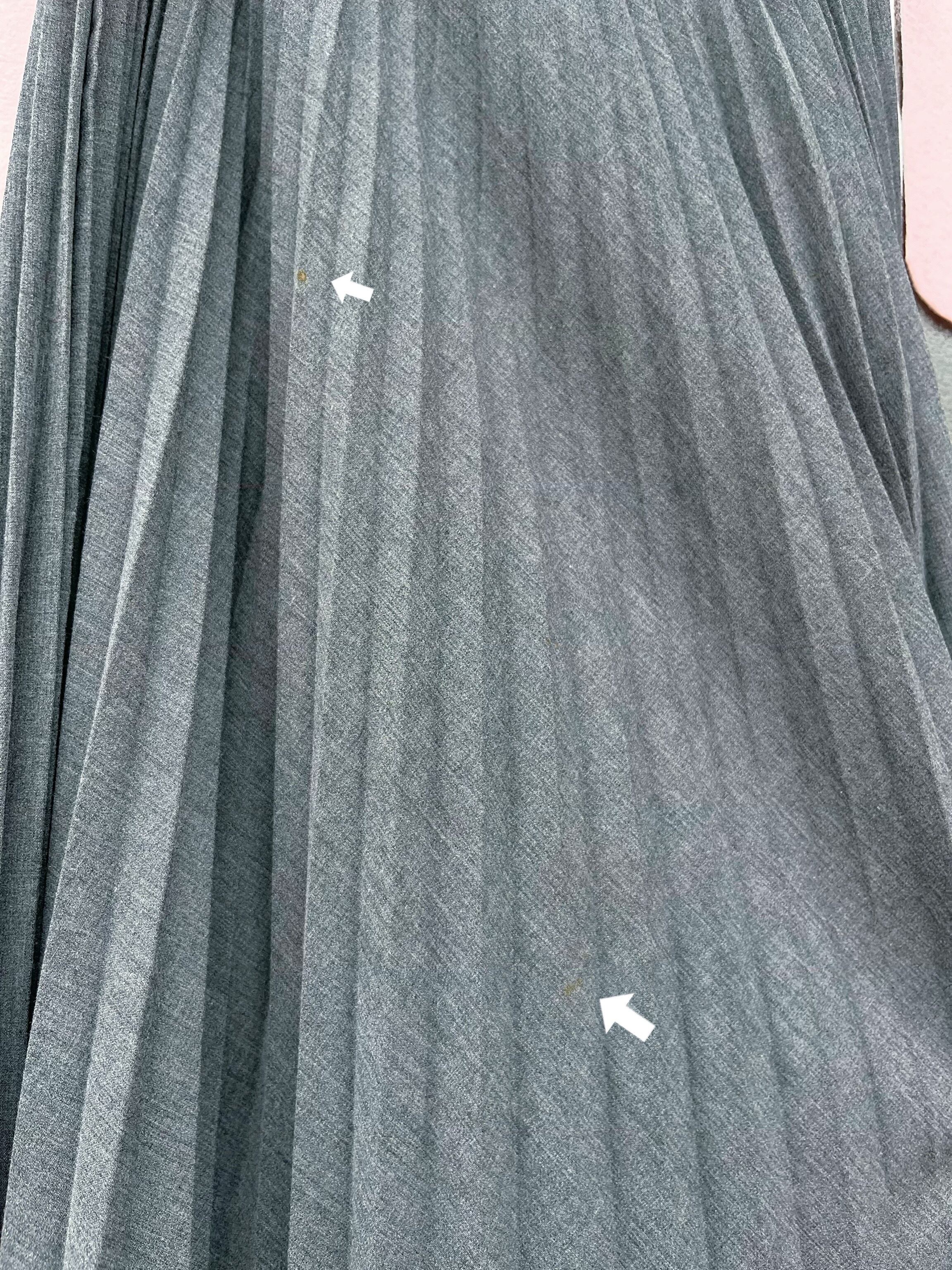 gray accordion pleats skirt