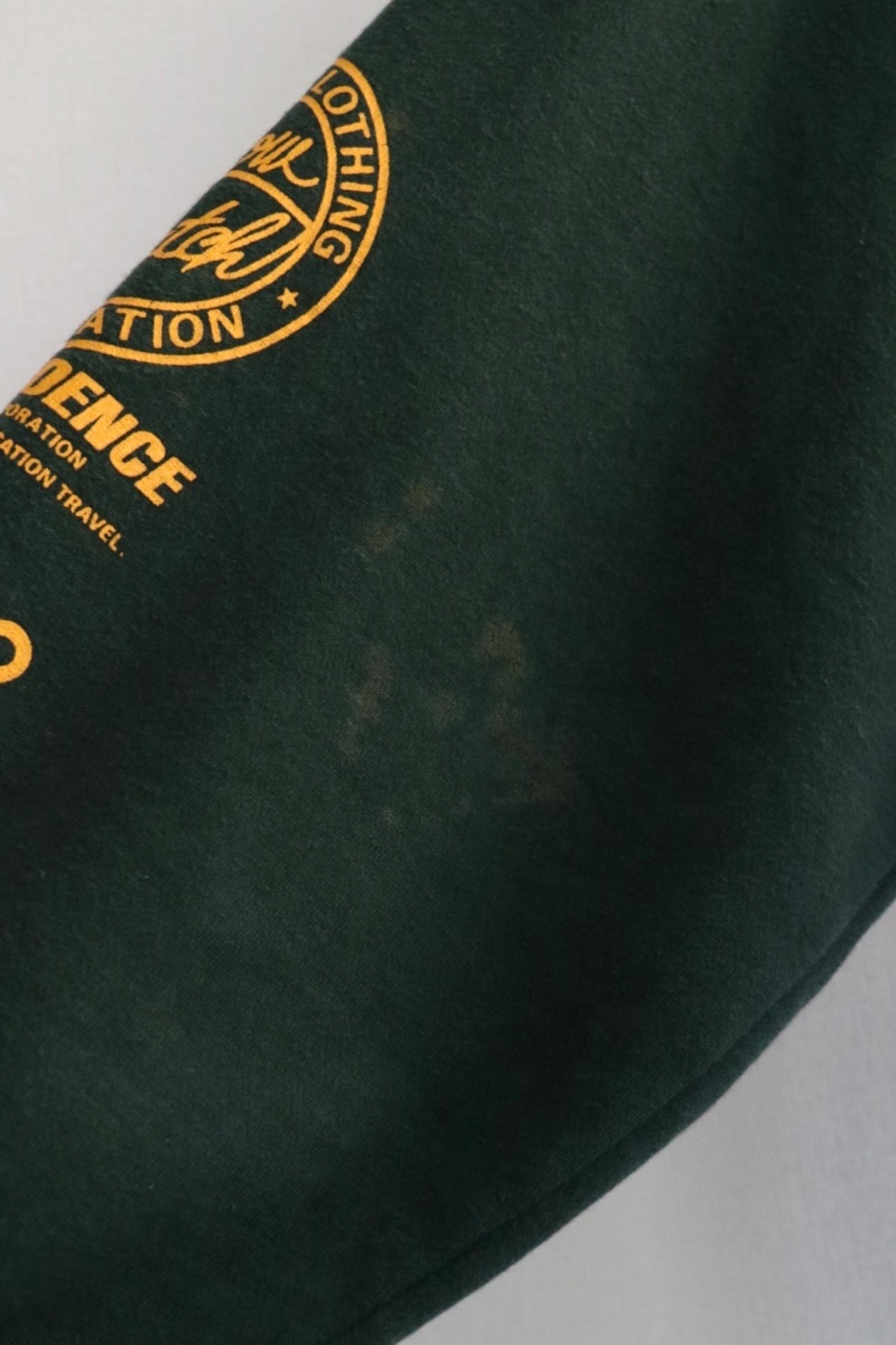 Green × Yellow printed sweat shirt