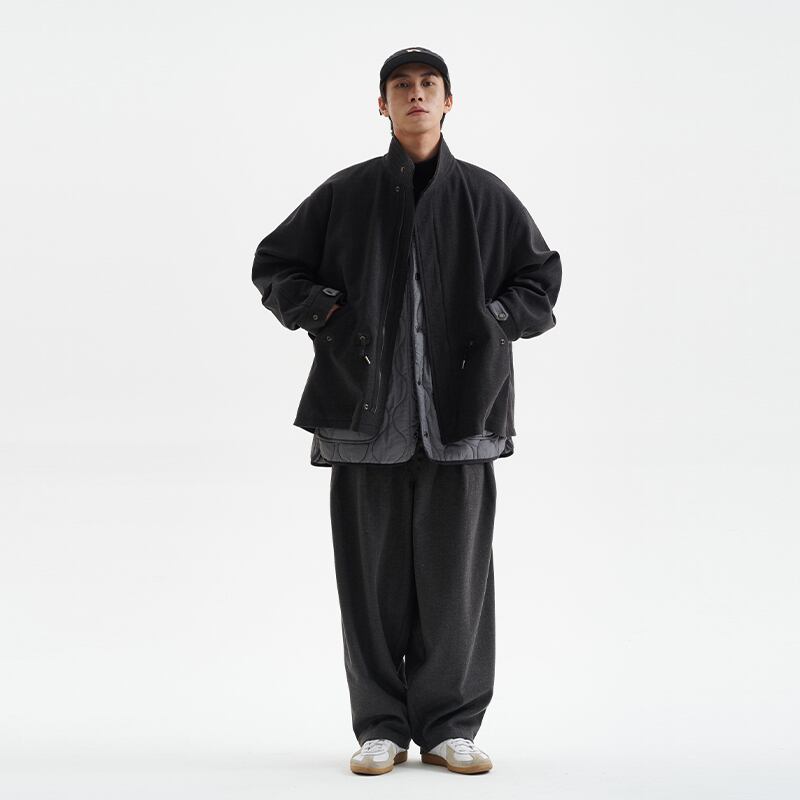 キルティングベストレイヤードM51ウールコート | mblueshop