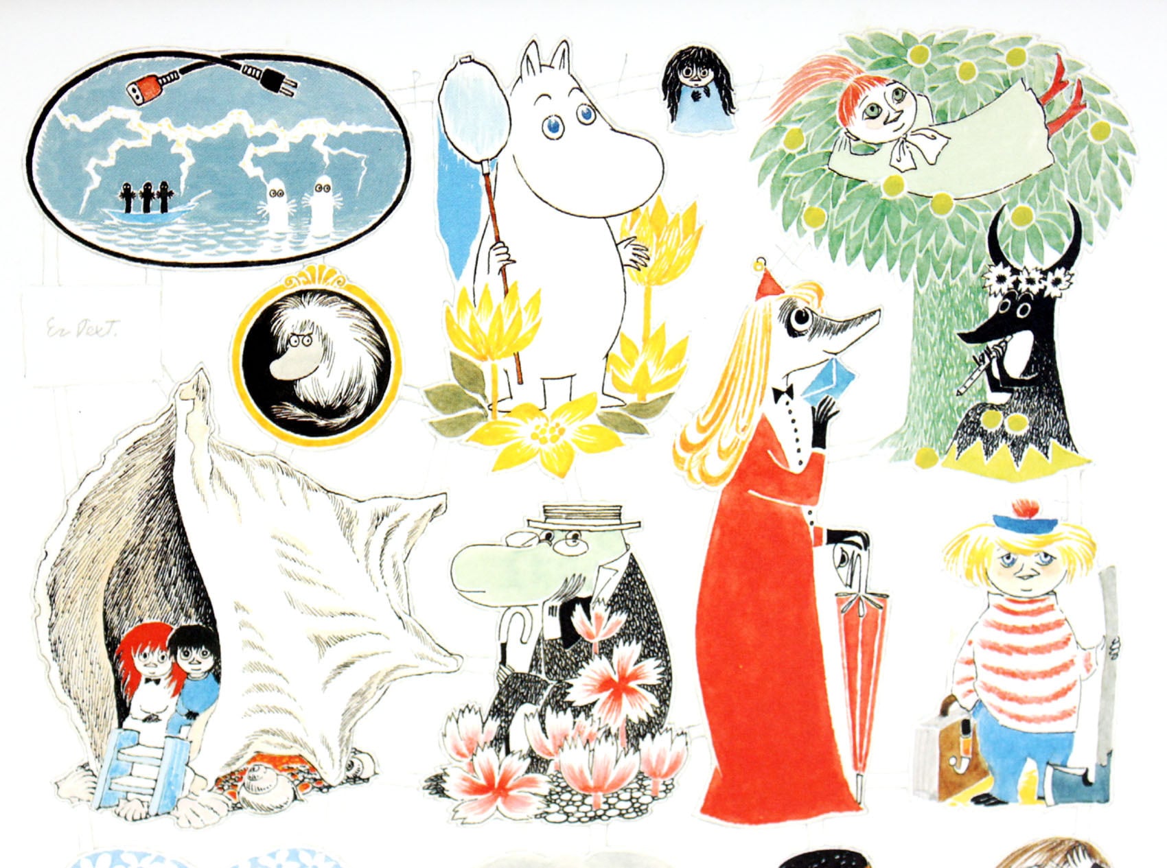 ムーミン 北欧 Putinki「すごろく原画」送料無料 フレーム選択可能 展示用フック付アートポスター 絵画 インテリア アート