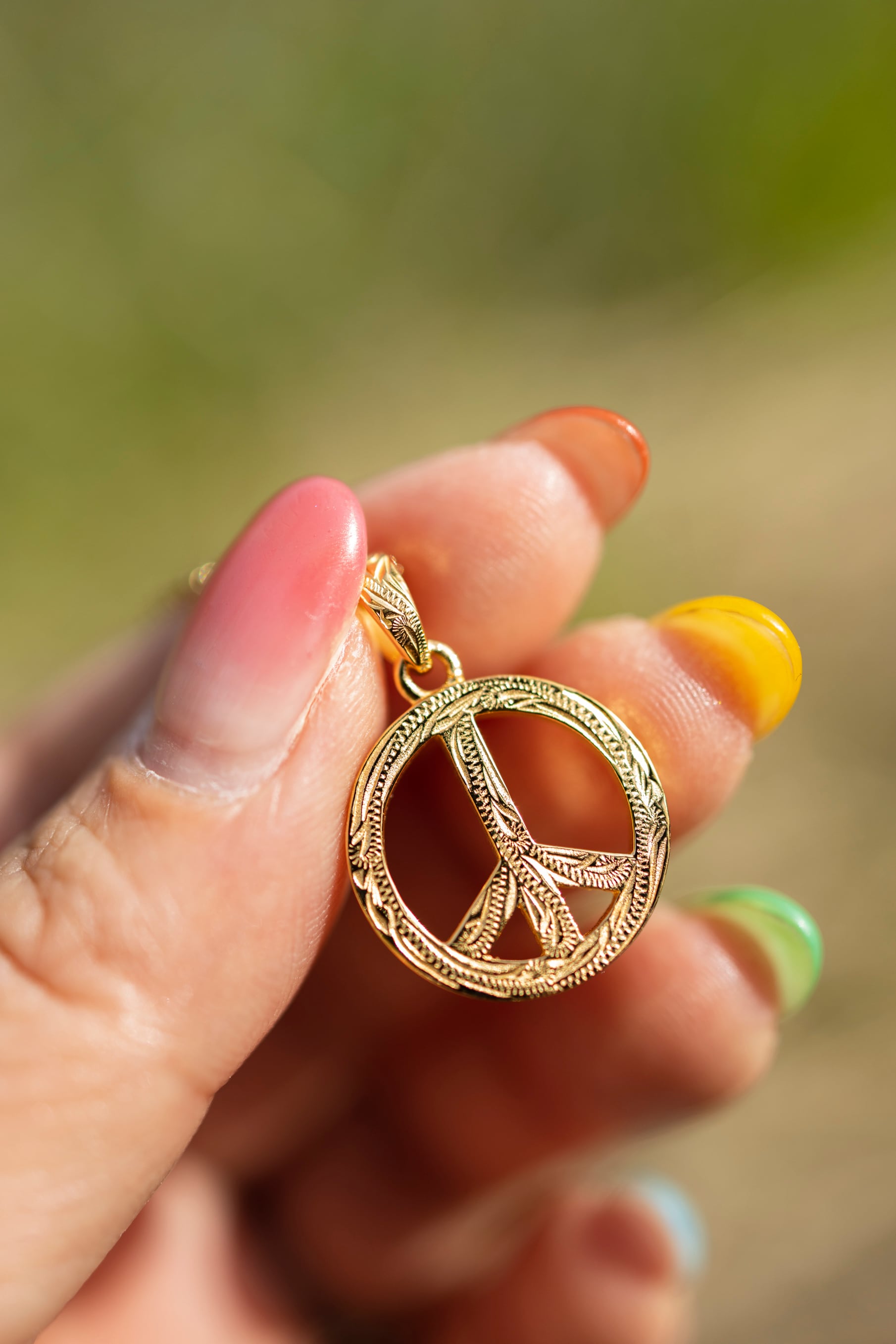 アイリービーチ　ゴールド ピースマーク ネックレス Peace necklace【リバーシブル】 | IRIEBEACH