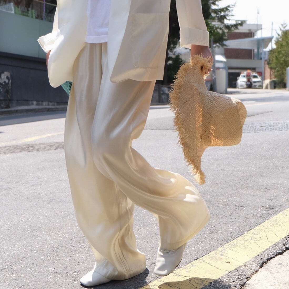 シャイニーワイドパンツ 10121